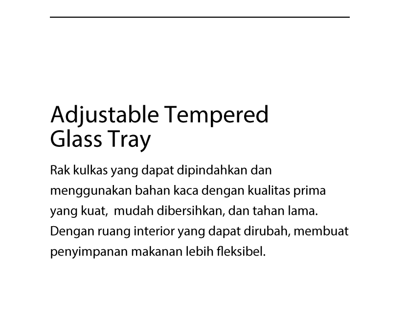 Adjustable Tempered Glass Tray